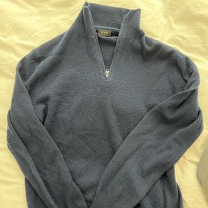 Two (2) J.Crew Men’s Cashmere Sweaters, Navy and Grey, Sz M